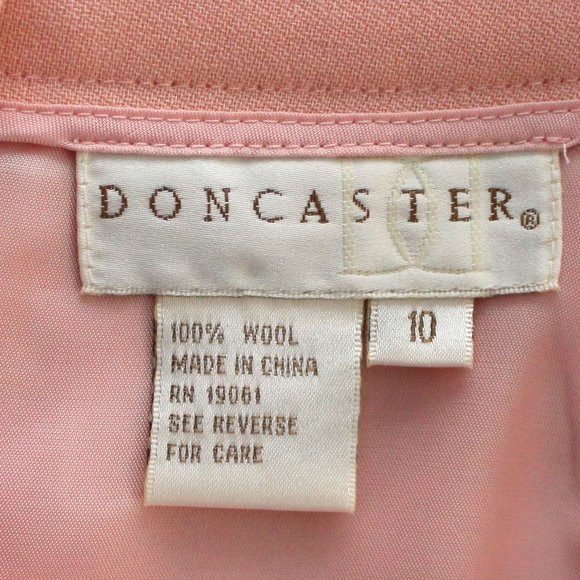 DONCASTER Brand New Rose Thin 100% Wool Below the Knee Lined Pencil Skirt NEW 10 - Picture 3 of 7